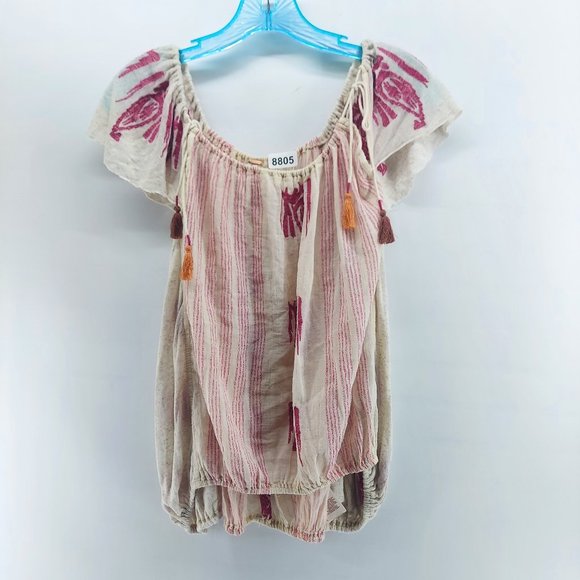 Free People Oversized Scoop Neck boho top size medium - Picture 1 of 10